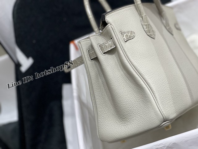 Hermes專櫃經典款鱷魚皮Birkin手提女包 愛馬仕Touch25togo皮搭配尼羅鱷純手工皮包 zhh1256